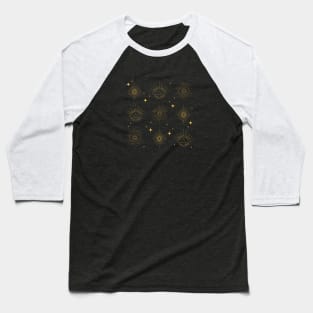 Modern gold line eyes drawing Baseball T-Shirt